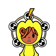 TGS会場でQRコード配信配布する電波人間