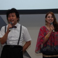 SOWNの名物コンビ、司会の新清士氏とイザベル・マサボさん