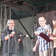 植松伸夫氏(左)、宇田道信氏(中央)