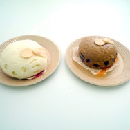 肉まんとチョコまんを並べてみた