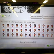 ｢Yeah｣をした人も表示されます。もちろんテキストや画像でもリプライ可能です