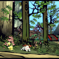 操作を止めると、アマテラスは暇そうに寝転がります