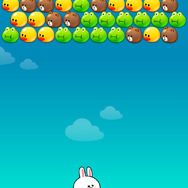 バブルを3つ繋げて消していくパズルゲーム