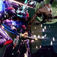 轟音を立てて走る列車の上での戦闘。足場に臆することなく上方より叩き斬る荒業を繰り出すモンド。