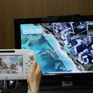 テレビ画面には航空写真や・・・