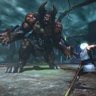 PS Vita実機画面：ボス鬼「ゴウエンマ」戦 太刀戦闘