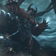 PS Vita実機画面：ボス鬼「ゴウエンマ」戦 踏みつけ攻撃・共闘