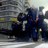 「バトルマシン BM03ベガルタ」「○○きたー!」(お好きな二足歩行ロボの名前を挿入ください) PS Vita版『3』にも登場していますが、設定としては、前作での敵二足歩行兵器に対抗するために製作されたパワードスーツ。見るからに重厚なデザインで、火炎放射器にロケットランチャー、マシンガンを装備。空も飛べます。いくつかのタイプがあるようで、ひとまず公開されたのは初期汎用型と近接戦闘特化型の2つ