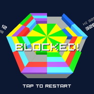 ブロックが中心まで詰み上がってしまうと、ゲームオーバー。