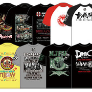 過去に発売された9つのコラボTシャツも好評発売中