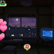 夜の雰囲気のある部屋。ハートなんか出ちゃって・・・