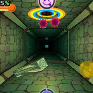 落下する井戸の中のような部屋の中、ひゅ～ストンの音楽でプレイ