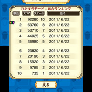ランキングは個人ランキングのほかにネットにつないで全国ランキングを見ることも