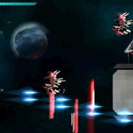 宇宙船に乗って敵と戦うシューティングモード。