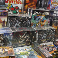ボードゲームの販売コーナー