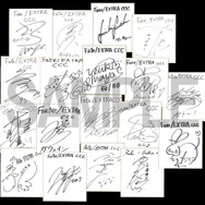 豪華声優陣による18枚の直筆サイン色紙