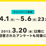 期間は5月6日まで。忘れずにアンケートに回答しよう