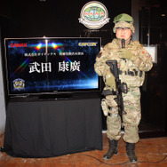 マイサバゲ装備を着こんできたガイナックスの武田康廣氏