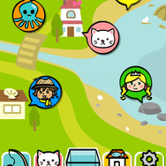 にゃんこ島マップ。お話したい住人の顔をタップ！