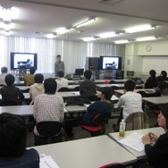 報告会はバンタンゲームアカデミーで実施された