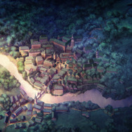 エトリアの全景。ハイランダーの里に比べて賑わっている様子がうかがえる