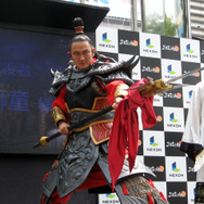 CM中、呂布を演じる中村獅童さん