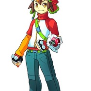 主人公（男）。左手にある謎の機械は一体…!?