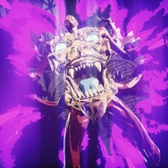 巨大な顔に力を溜めて、モンドに襲いかかる