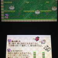 インリョクちゃんを操作してステージをジャンプしながら魔物に矢を放ち、魔物と魔物を引きあわせ衝突させて倒すのがゲームの基本