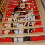 各フロアの階段部分にはキャラクターが描かれている