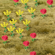 花はスワイプで摘むことができます。