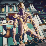 コートを脱ぎ棄て、モンドとの闘いに挑むデイヴィッド