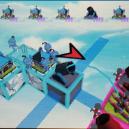 大砲は非常に強力。キューブを施設もろとも陥落させられる