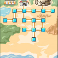 マップ画面。ステージをクリアすると、新しいステージが開放されます。