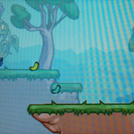 超難易度『ゲキヤバランナー』に挑戦。基本はAボタンのジャンプ。穴に落ちたら死亡。