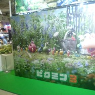 主人公の1人アルフとピクミンたち（記念撮影コーナーにもなっていました）