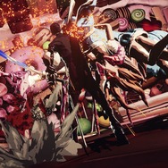 鋭い大爪による攻撃を一太刀ではじくモンド