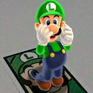 こちらに気が付いて驚いています