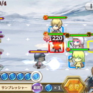 画面の左側から進軍してくる敵を、タッチ&ドラッグ操作でターゲットして攻撃するのが基本