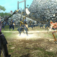 敵武将の周辺に光る輪のようなものが見える。新システムのひとつだろうか