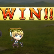 敵とのバトルに勝利するとEXPを獲得することができ、キャラクターも成長