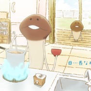 味噌汁を作る母さん