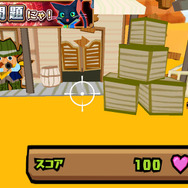 ベニヤ板で作ったような町の中にいるベニヤ板で作ったような悪者達