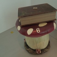 キノコの上に箱が