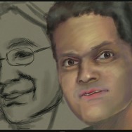 エンピツに持ち替えて。レジー社長は「定着」しているので手が滑っても大丈夫です