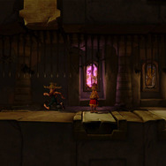 協力して洞窟を進む