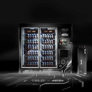 「攻殻機動隊ARISE」とのコラボデザインのメガネ自動販売機「JINS Self Shop」