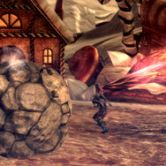 「岩虫の甲殻」などの供物で巨大な岩石と化した仲間を、「巨人族の腕」のタメパンチで殴り⇒