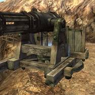 ステージ中に巨大な砲台を発見