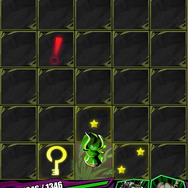 ステージには5×5マスのパネルが。鍵を探して、扉を開くべし！……って、鍵が隠されている場所には、「鍵マーク」が付いてます。